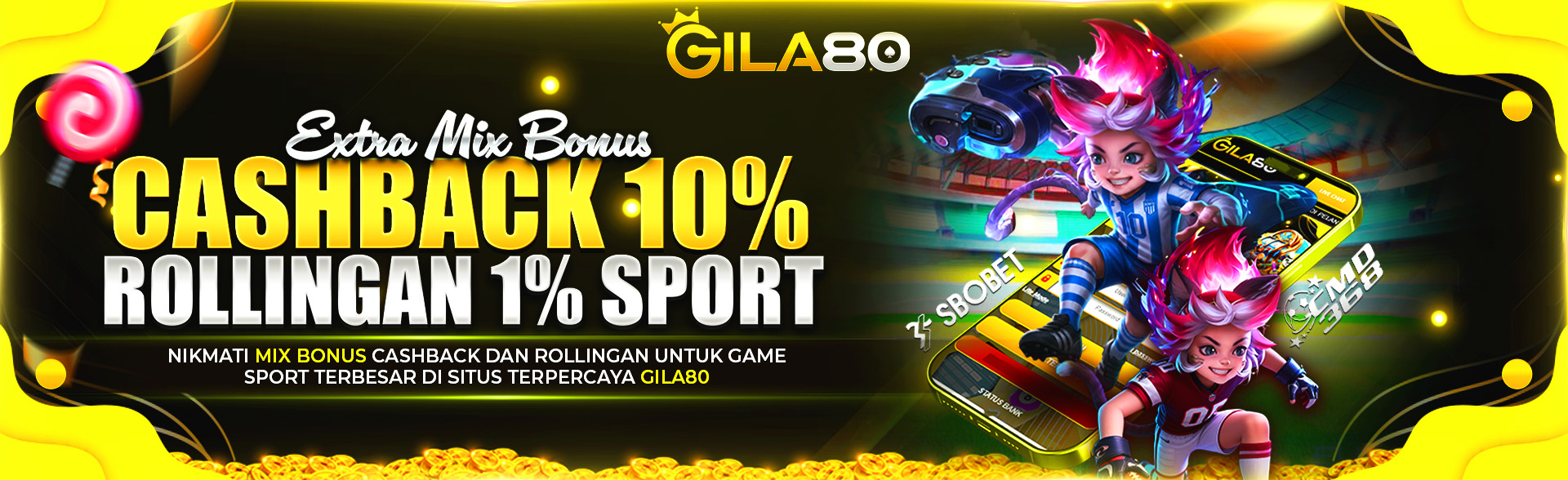 BONUS CASHBACK & ROLLINGAN SPORTBOOK